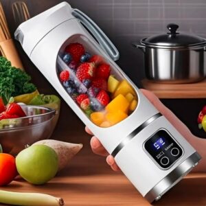 10 Blades Display Fruit Juicer (portable rechargeable blender with digital display)