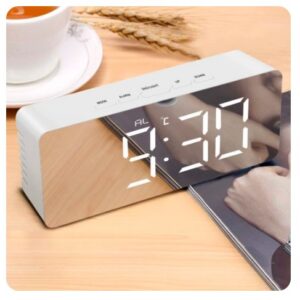 Digital Mirror Clock LED Display Alarm Clock