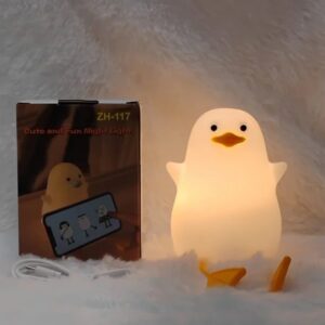 Silicone Duck Soft Touch LED Night Light for Kids Girls Boys